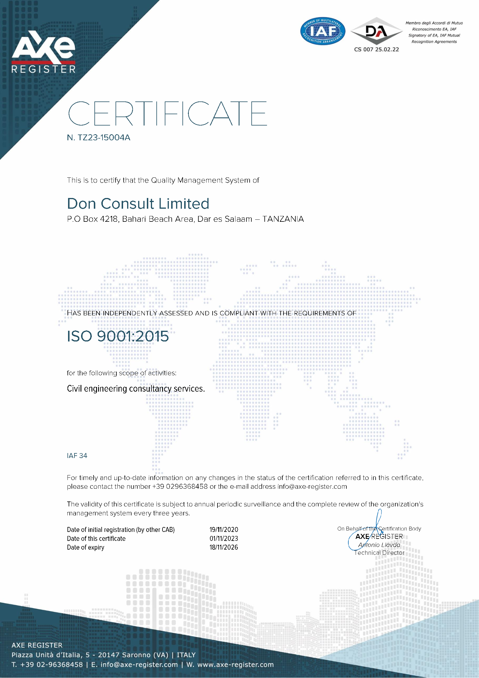 ISO 9001:2015 QMS