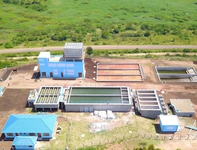Water treatment plant construction works